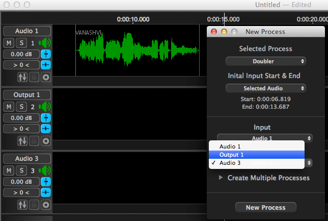 Doubler - Output Track Selection