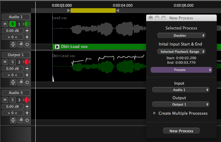 Doubler - Selected Playback Range