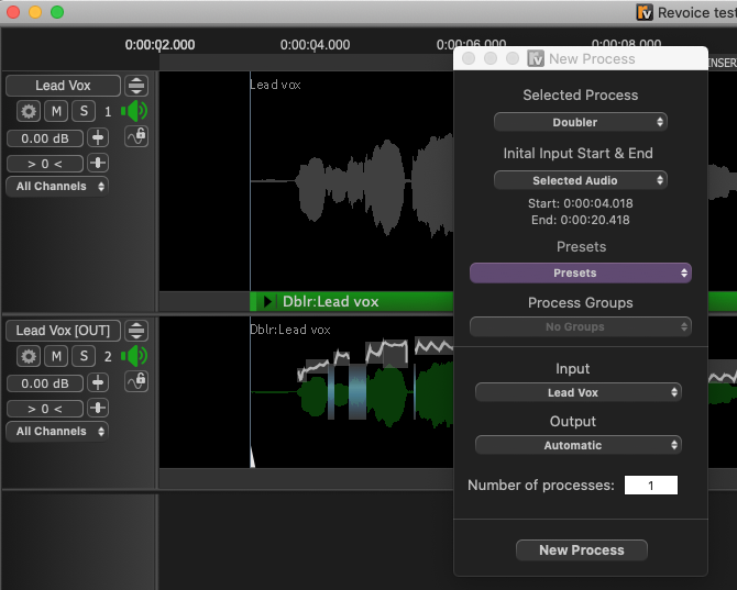 Doubler - Create Process