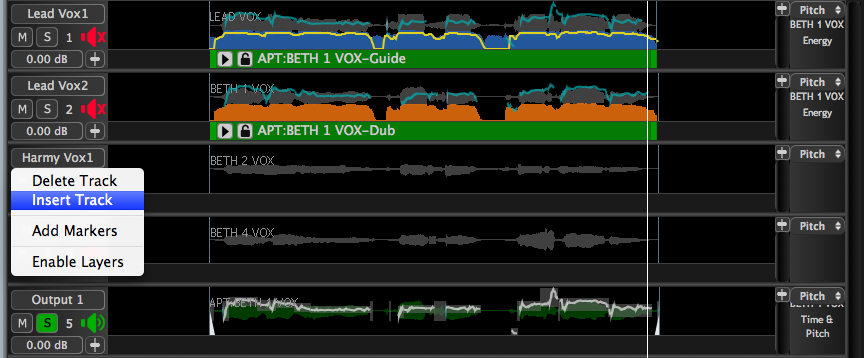 APT Example - APT1 created, Insert track