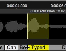 Drag word boundary