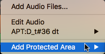 APT Context Menu- Add Protected Area