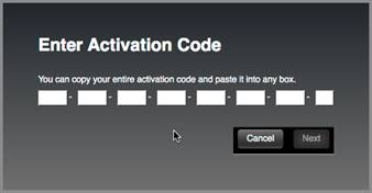 Enter Activation Code